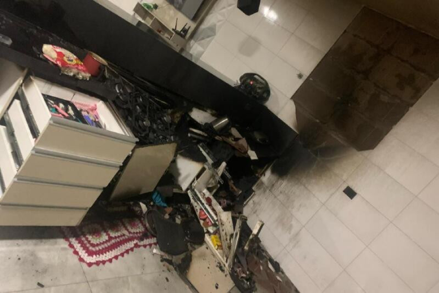 Explosão de botijão causa princípio de incêndio em residência de Guarantã do Norte
